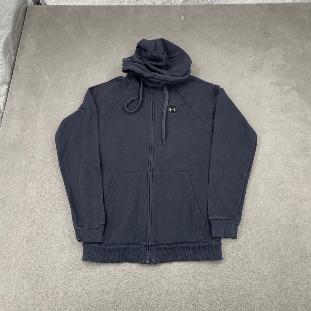 Under Armour Mens Small Rival Fleece Full Zip Hoodie Navy Blue G4ZL9LRC01379